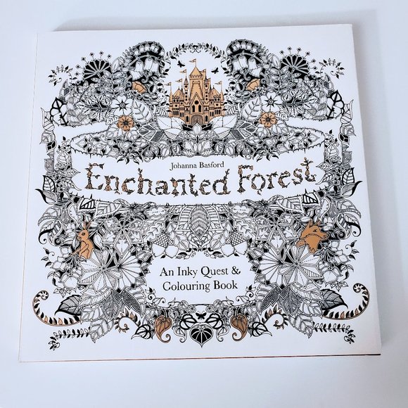Enchanted Forest: An Inky Quest & Coloring book